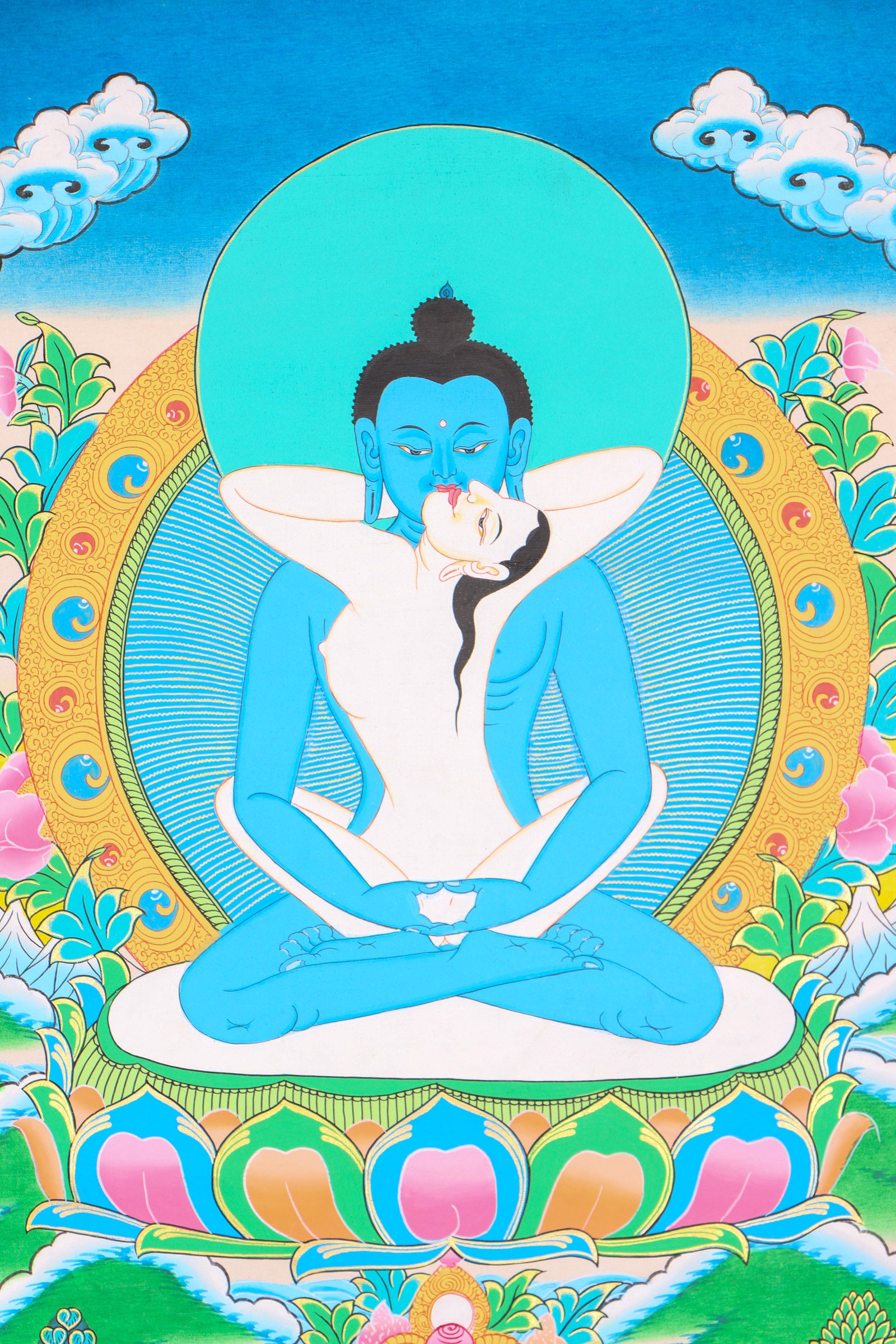 Buddha Shakti Thangka Painting for spiritual growth.