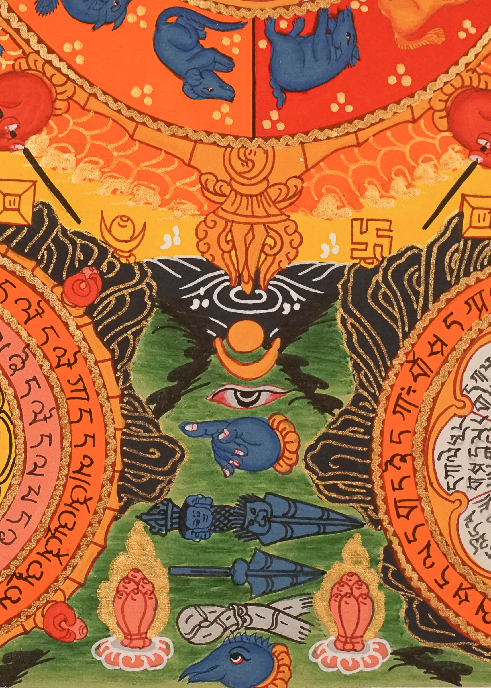 Tibetan Calendar Thangka Painting.