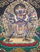 Handpainted Chakrasambhara Shakti Thangka