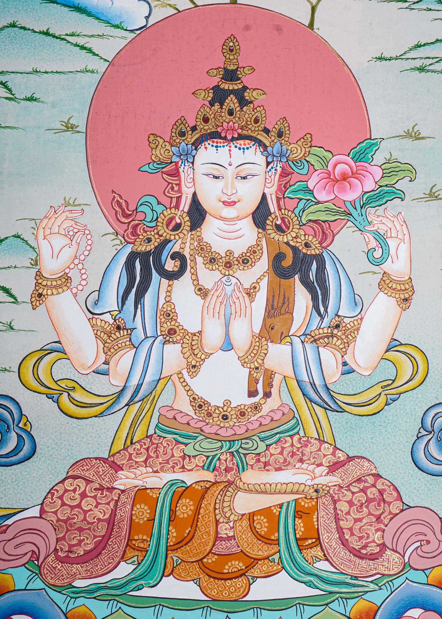 Chengresi Thangka Painting