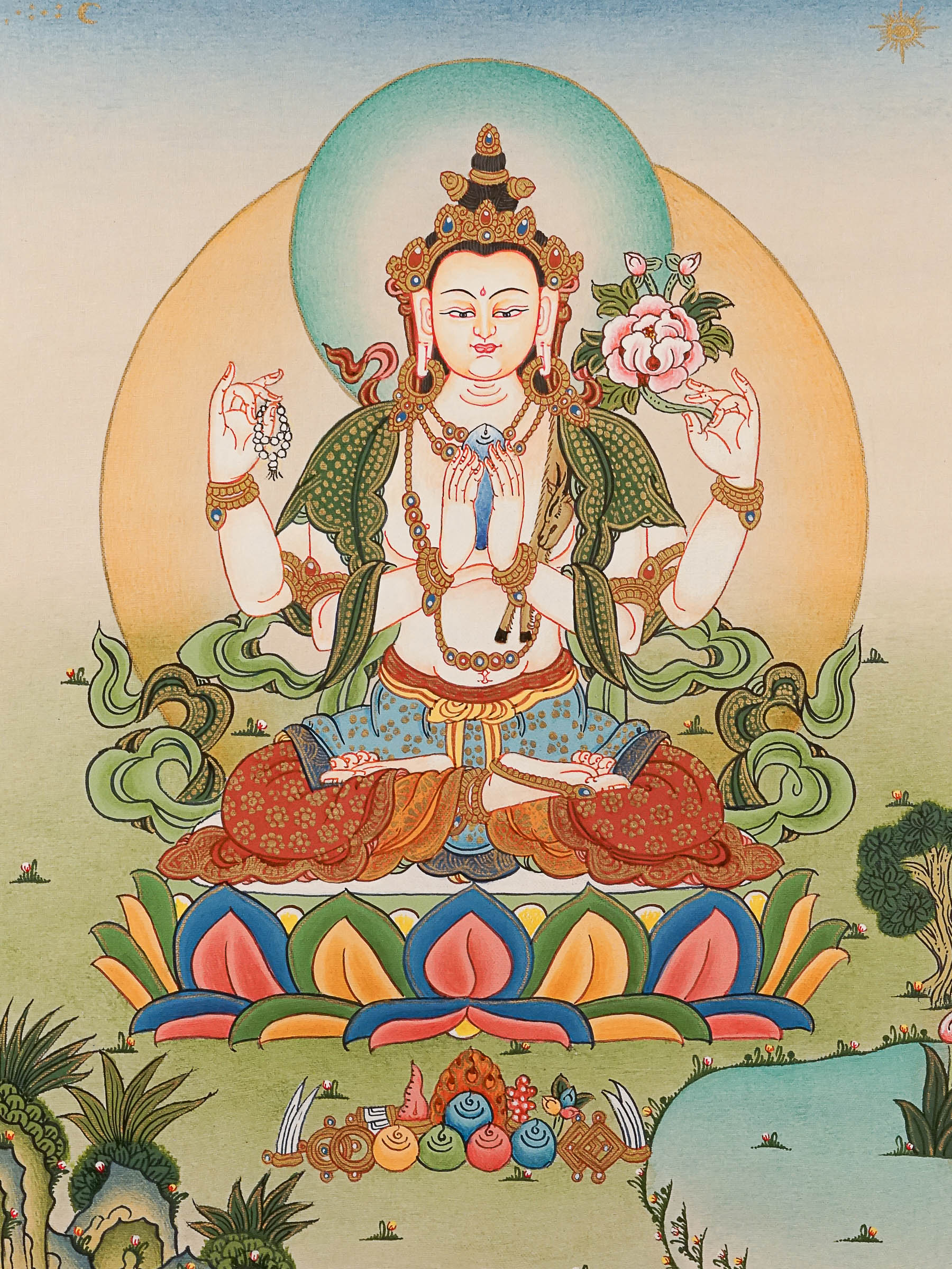 Chengresi Thangka Painting