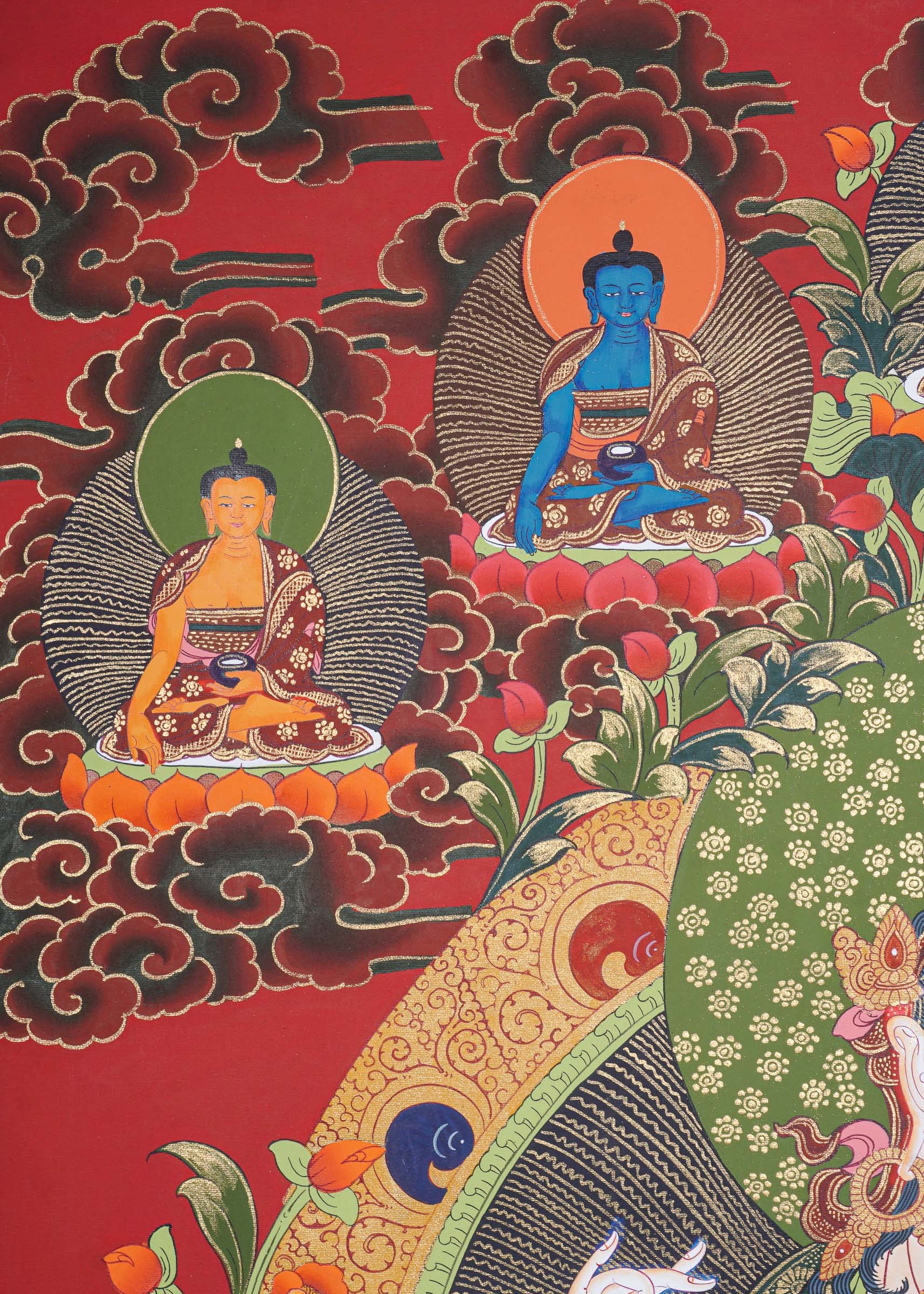 Chengresi Thangka Painting for wall hanging decor.