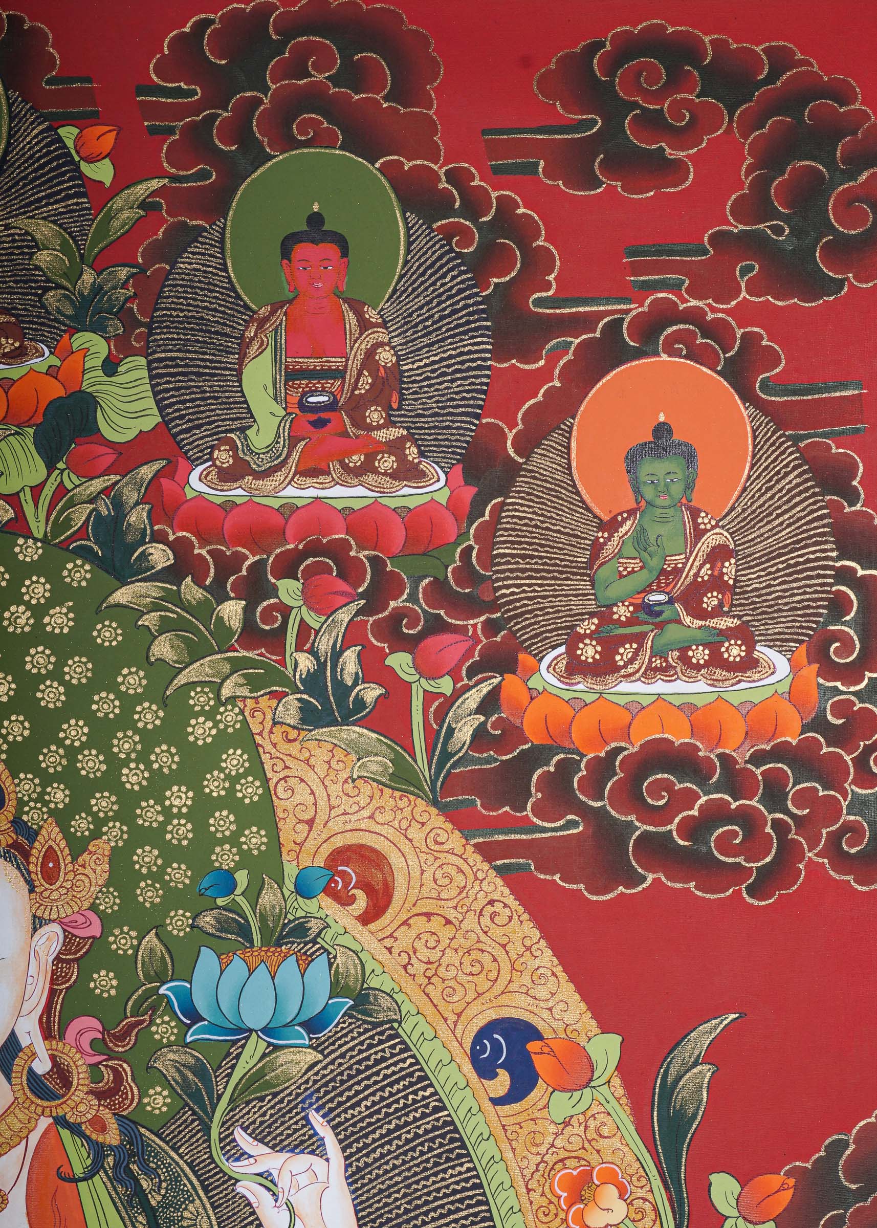 Chengresi Thangka Painting for wall hanging decor.