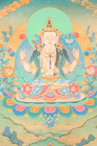 Antique Chengresi Thangka for Wall decor.