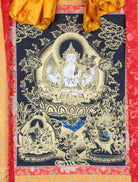 Chengresi Brocade Thangka for meditation.