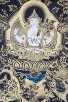 Chengresi Brocade Thangka for meditation.