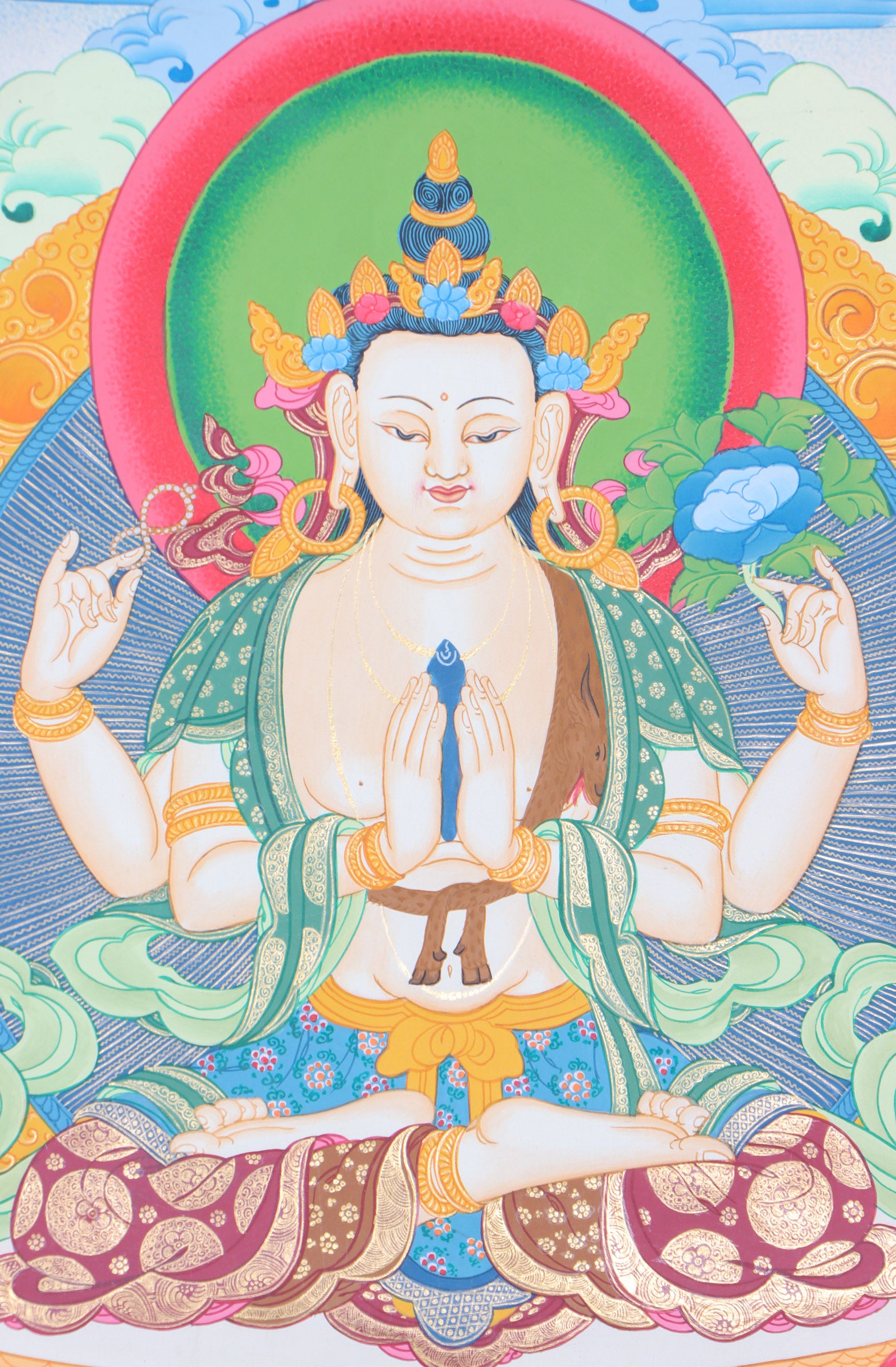 Chengresi Thangka Painting for spirituality.