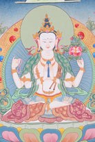 Chengresi Thangka Painting for mindfulness.