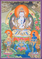 Chengresi Thangka Painting - Handpainted Art