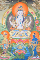 Chengresi Thangka Painting - Handpainted Art