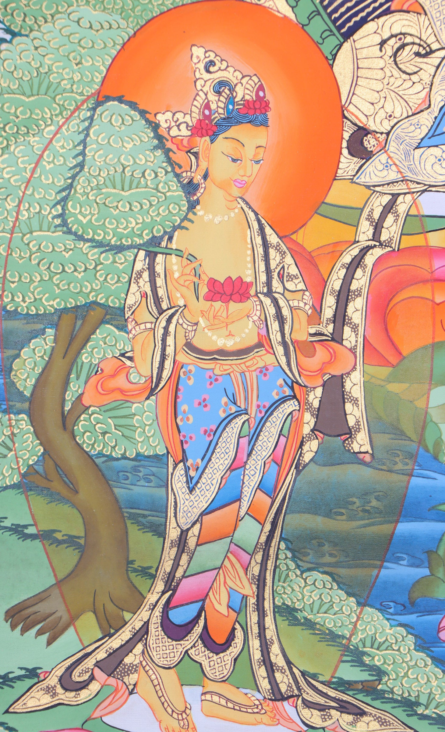 Chengresi Thangka Painting - Handpainted Art