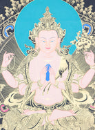 Chengresi Thangka Painting for meditation.