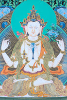 Chengresi Thangka for spirituality.