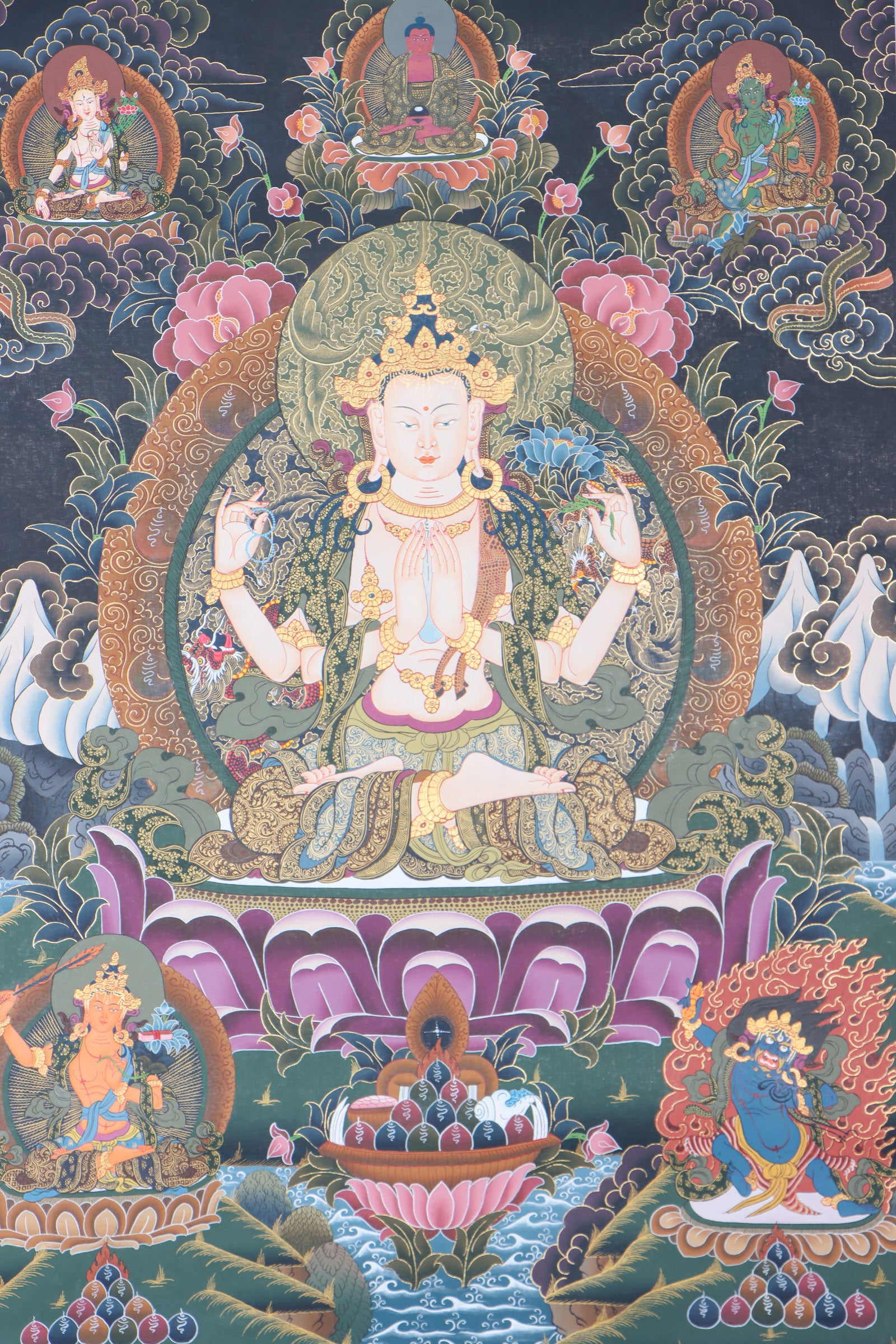 Chengresi Thangka for spiritual blessing.