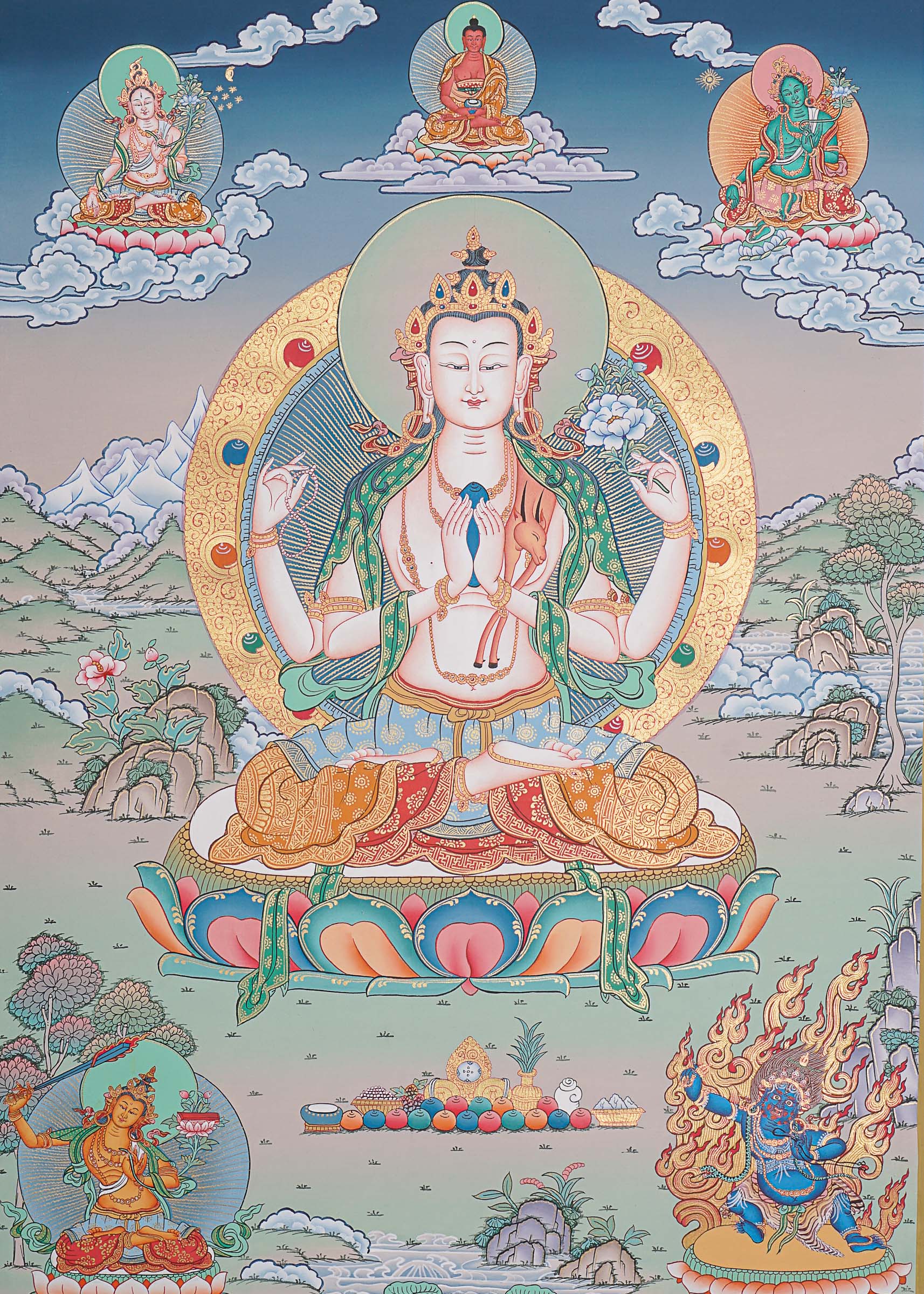 Chengresi Thangka Painting.