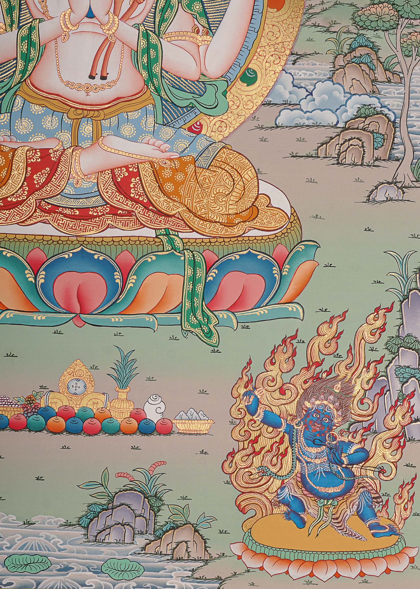 Chengresi Thangka Painting