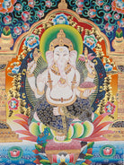 Handpainted Ganesh Thangka Painting.