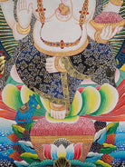 Handpainted Ganesh Thangka Painting.