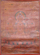 Antique Chengresi Thangka Painting  for spirituality.