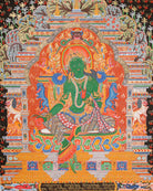 Green Tara (Temple) Thangka Painting