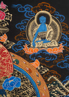 Green Tara Thangka Painting for wall hanging decor.