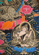 Green Tara Thangka Painting for wall hanging decor.