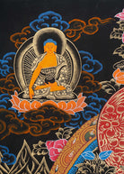 Green Tara Thangka Painting for wall hanging decor.