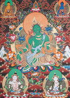 Green Tara Thangka Painting