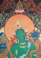 Green Tara Thangka Painting