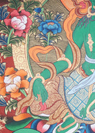 Green Tara Thangka Painting