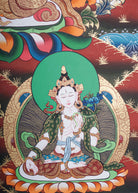 Green Tara Thangka Painting