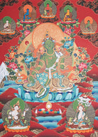 Green Tara Thangka Painting