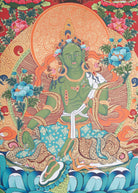 Green Tara Thangka Painting