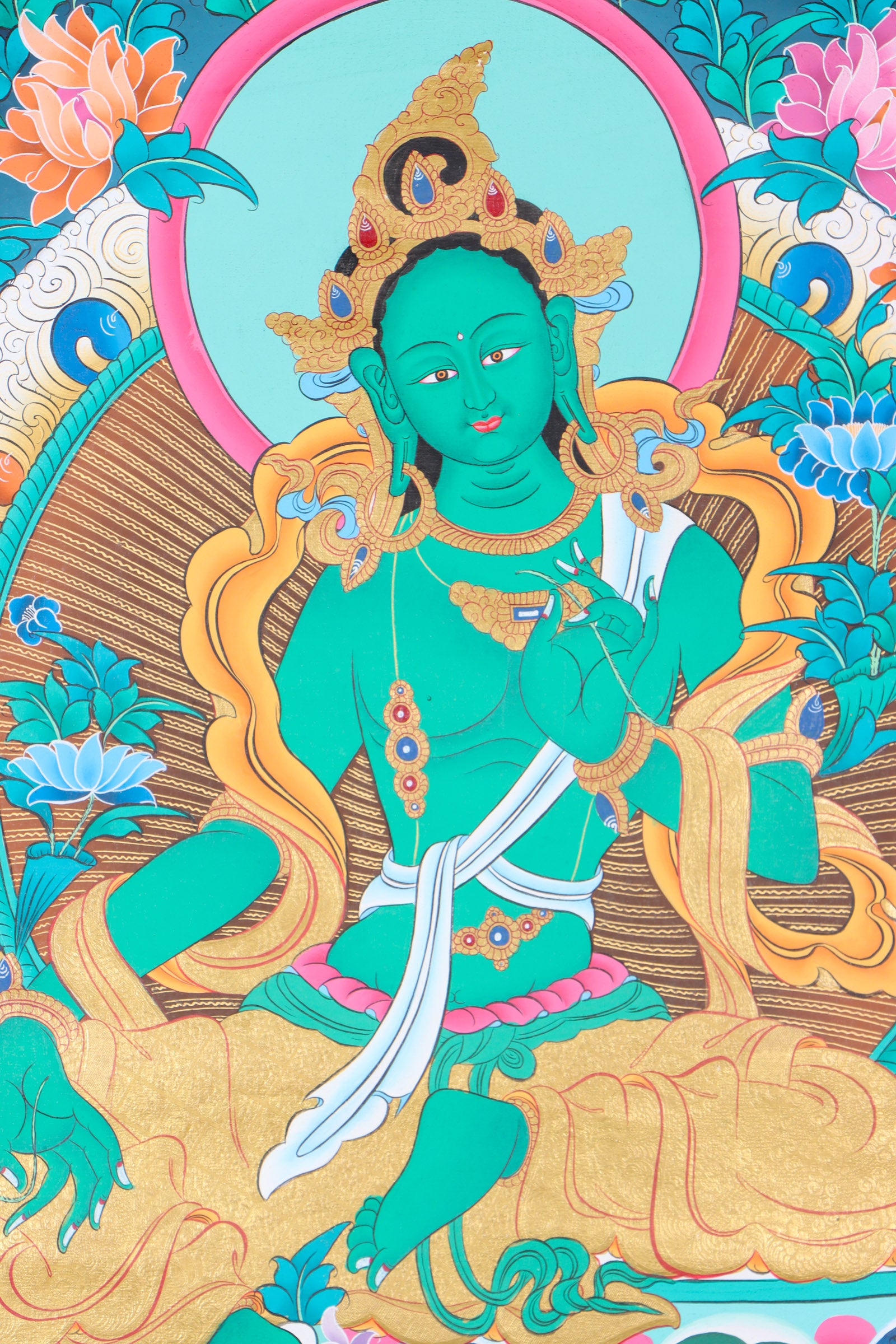 Green Tara Thangka for spiritual protection and guidance.