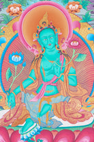 Green Tara Thangka Painting for meditation.