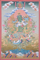 Green Tara Thangka for wall decor.