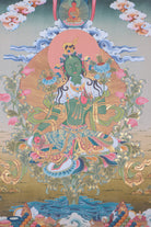 Green Tara Thangka for wall decor.