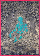 Green Tara Thangka for prayer.