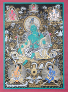 Green Tara Thangka for enlightenment.