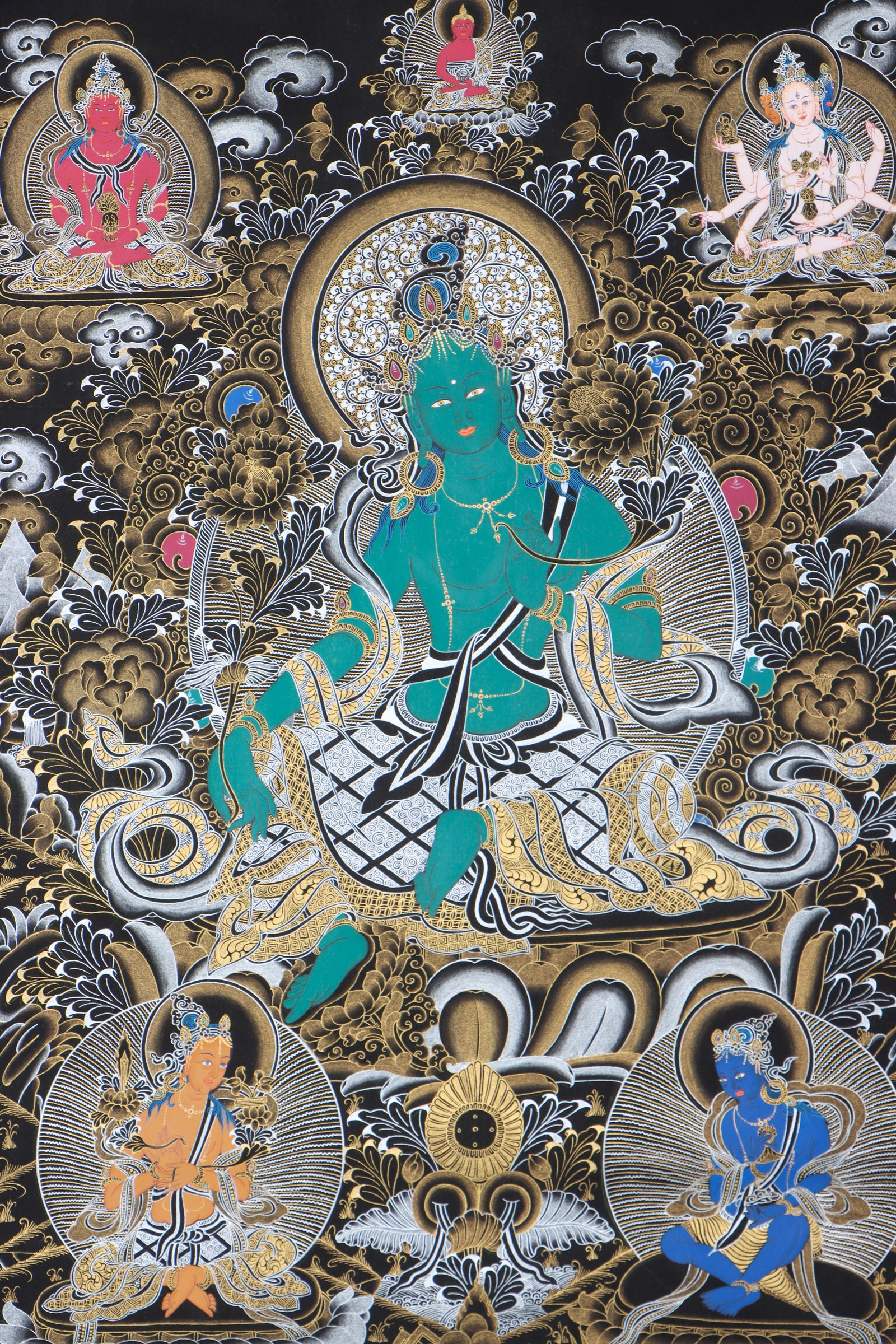 Green Tara Thangka for enlightenment.