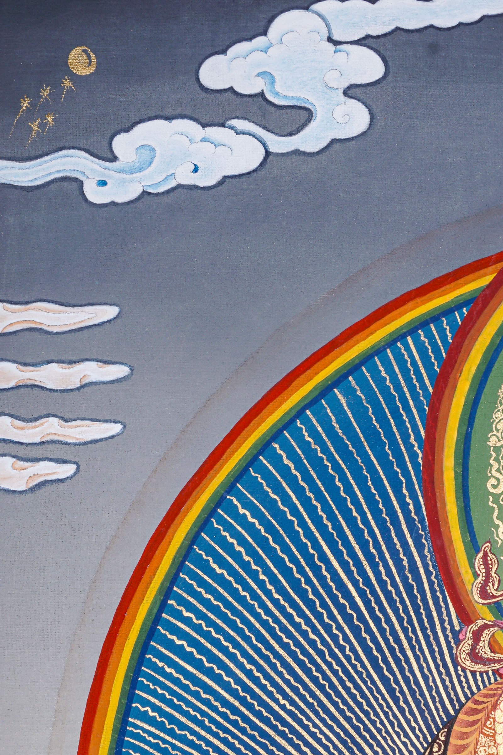 Guru Rinpoche Thangka Painting for prayer and meditation.