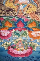 Guru Rinpoche Thangka Painting for prayer and meditation.