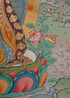 Guru Rinpoche Thangka Painting.