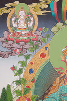 Guru Rinpoche Thangka Painting.