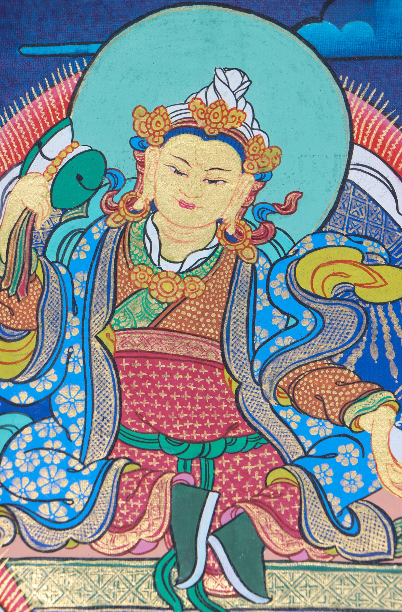 Guru Padmasambhava Thangka Painting for spiritual practices.