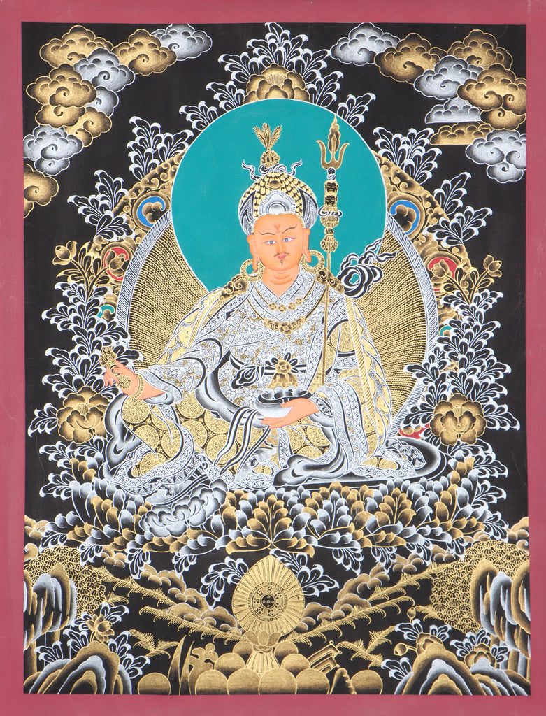 Guru Rinpoche Thangka for meditation and spirituality .
