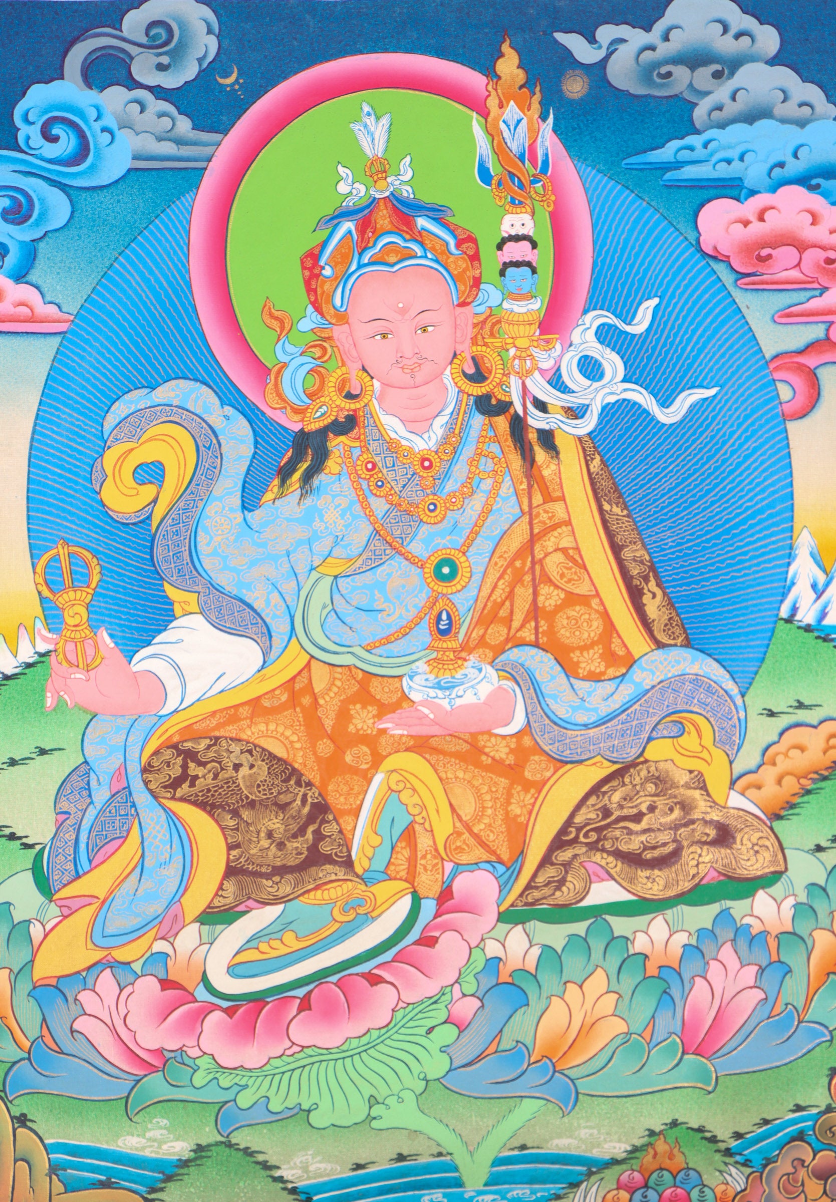 Guru Padmasambhava Thangka Painting 