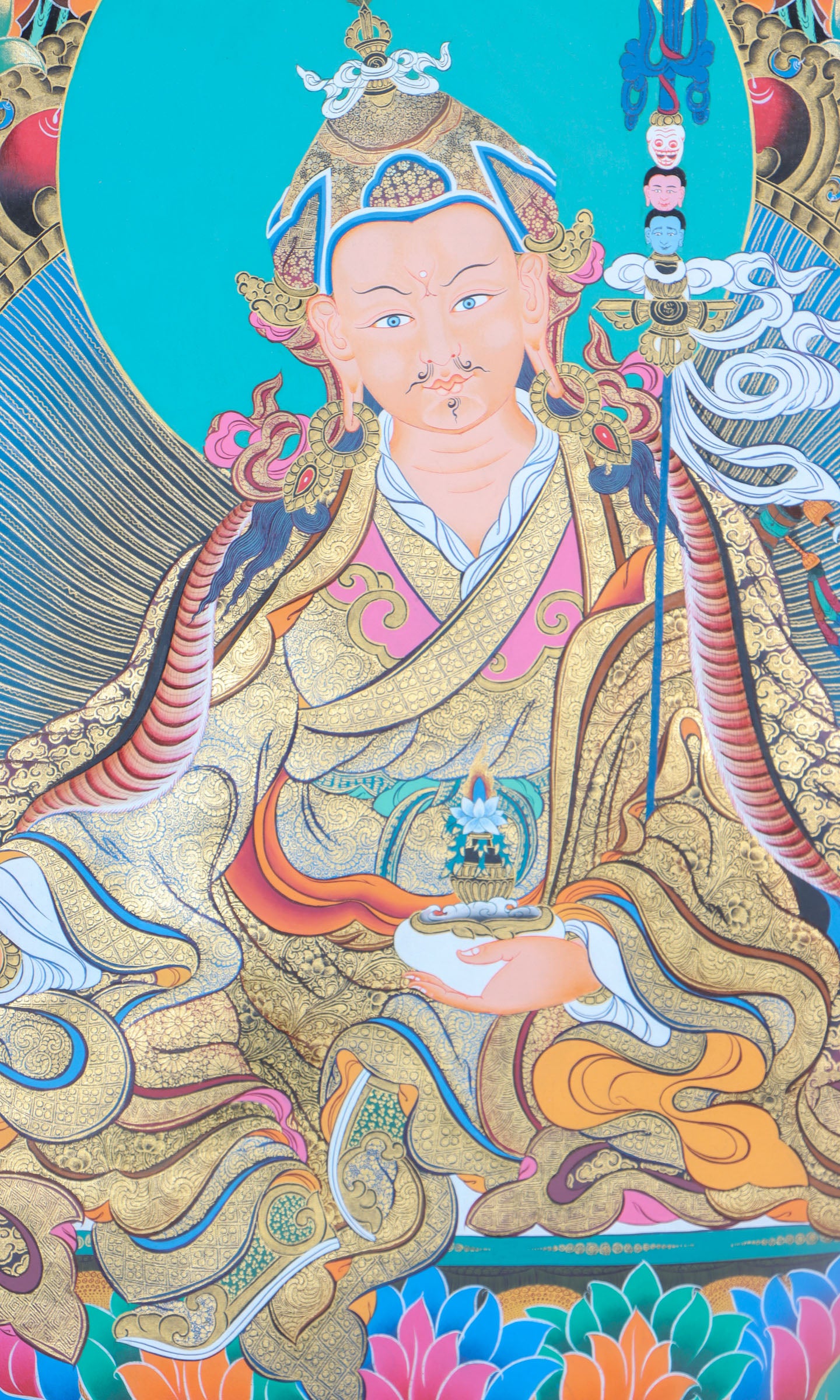 Guru Rinpoche Thangka Painting for enlightment.