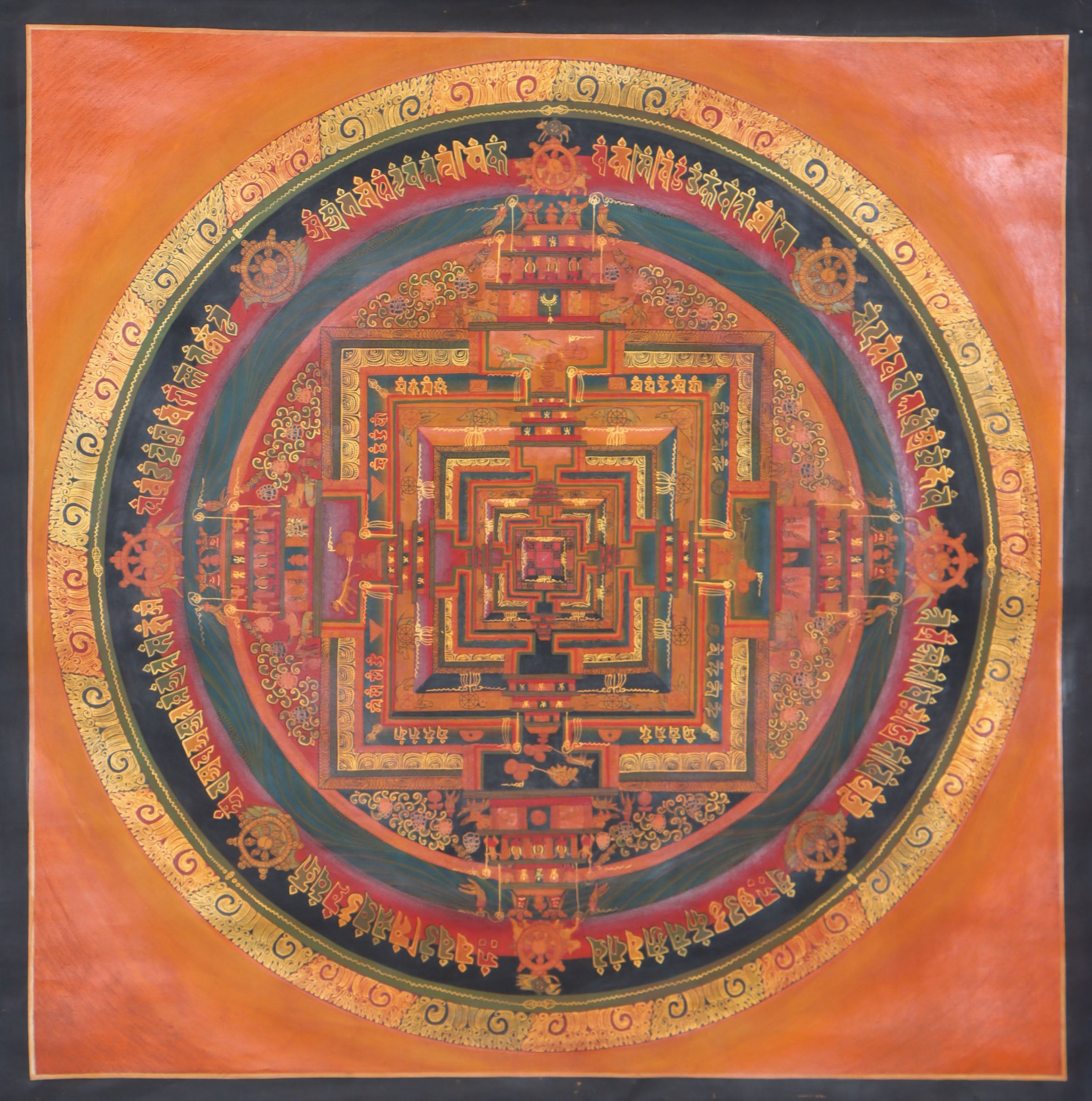 Kalachakra Mandala Thangka Painting for meditation.