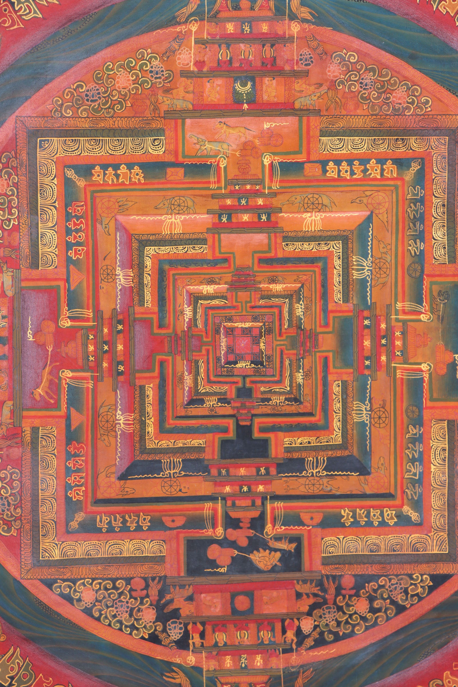 Kalachakra Mandala Thangka Painting for meditation.